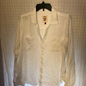 White cotton button down shirt